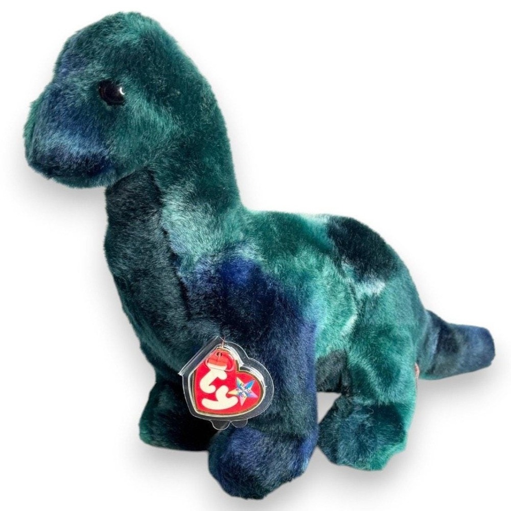 Bronty the Brontosaurus | Prehistoric Giant | Mint Heart Tag TY Beanie Buddy